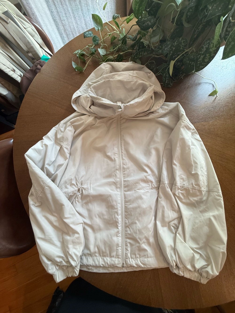 lululemon athletica Light Beige Hooded Utility Jacket